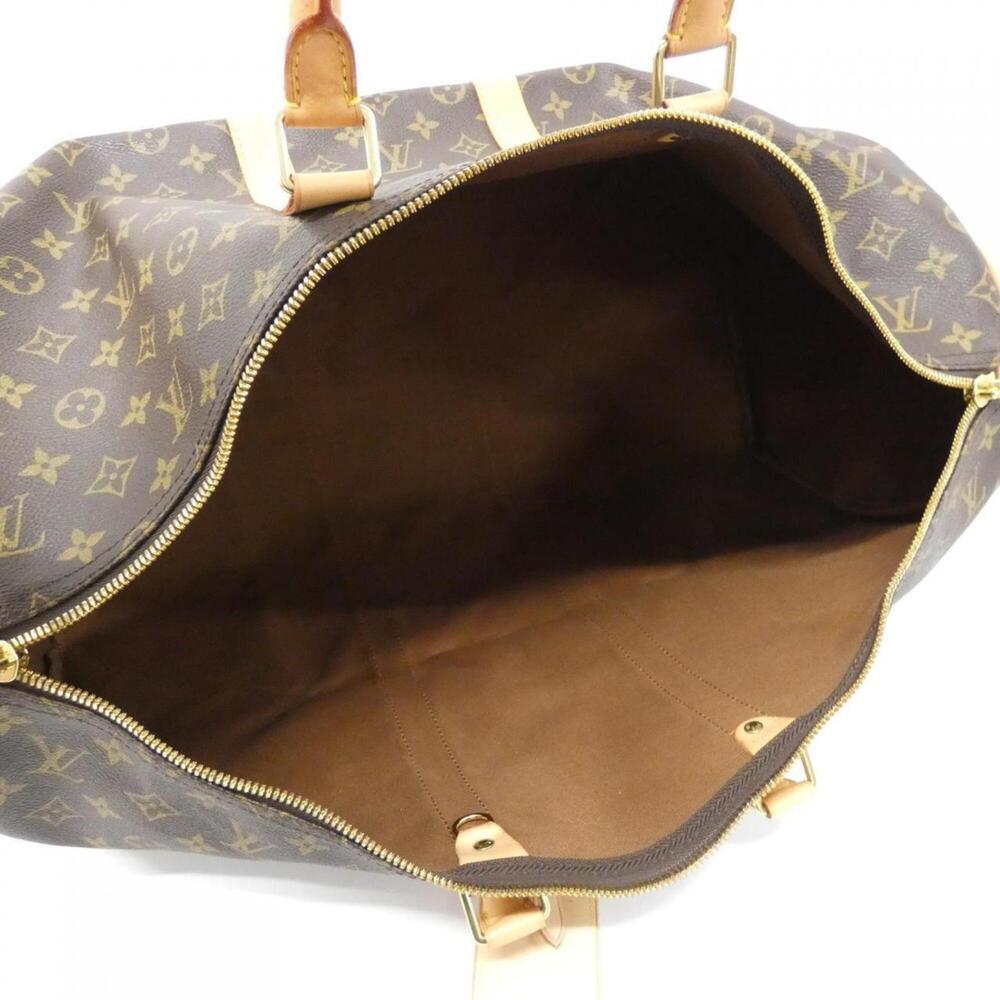 LOUIS VUITTON Brown Monogram Keepall 55 Boston Bag - Picture 9 of 10